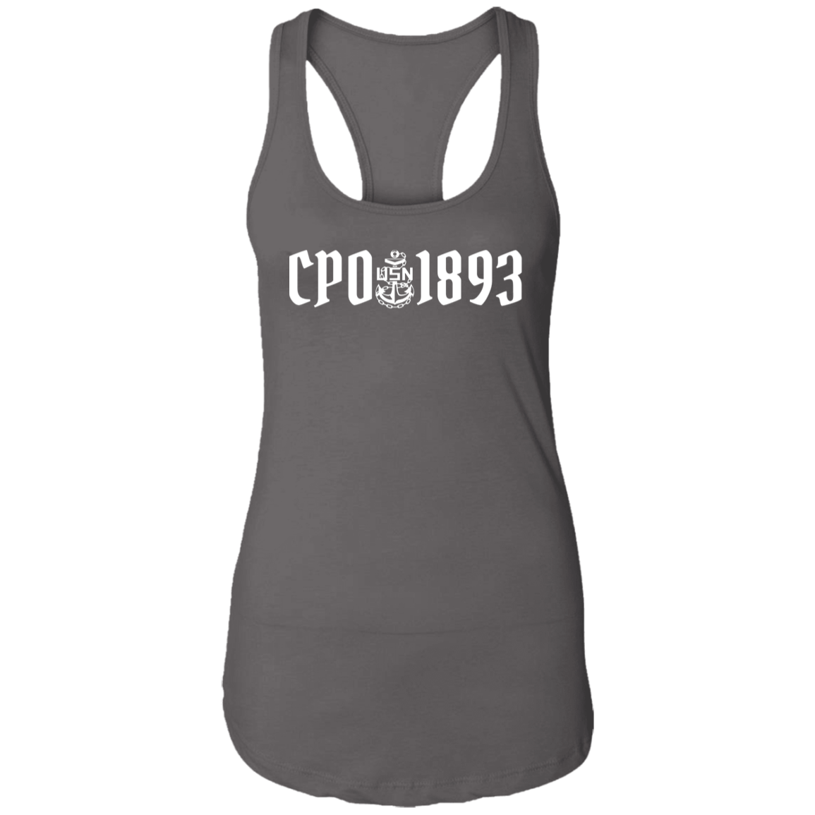 CPO 1893 White Ladies Racerback Tank