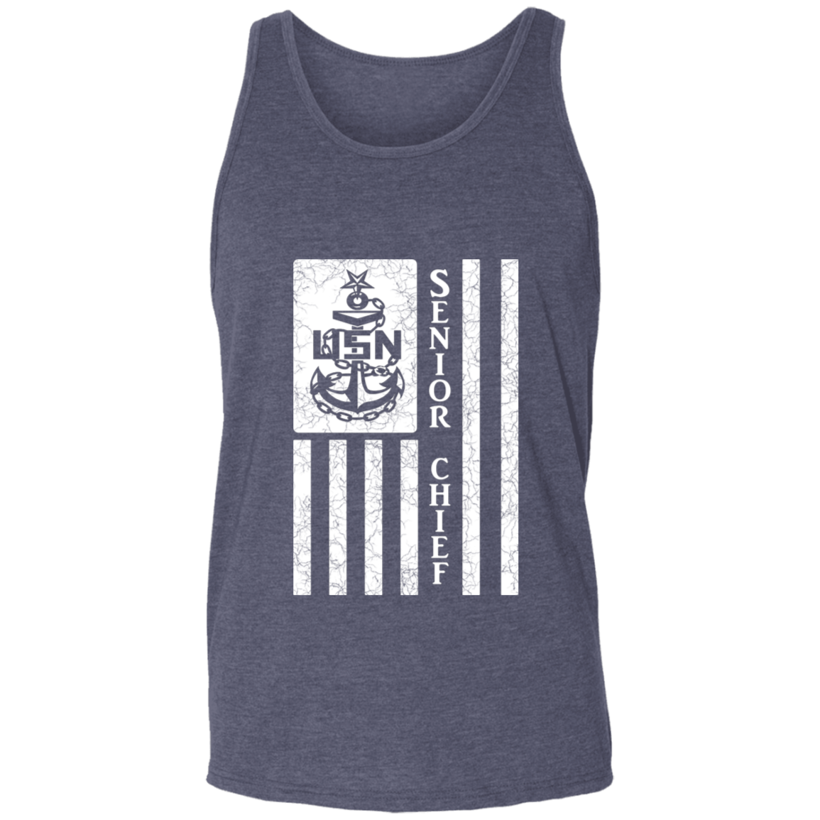 Senior Chief Flag White Unisex Tank