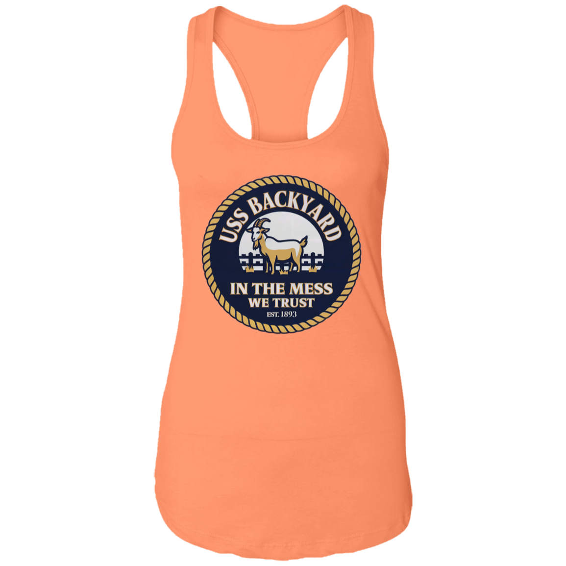 USS Backyard Ladies Racerback Tank