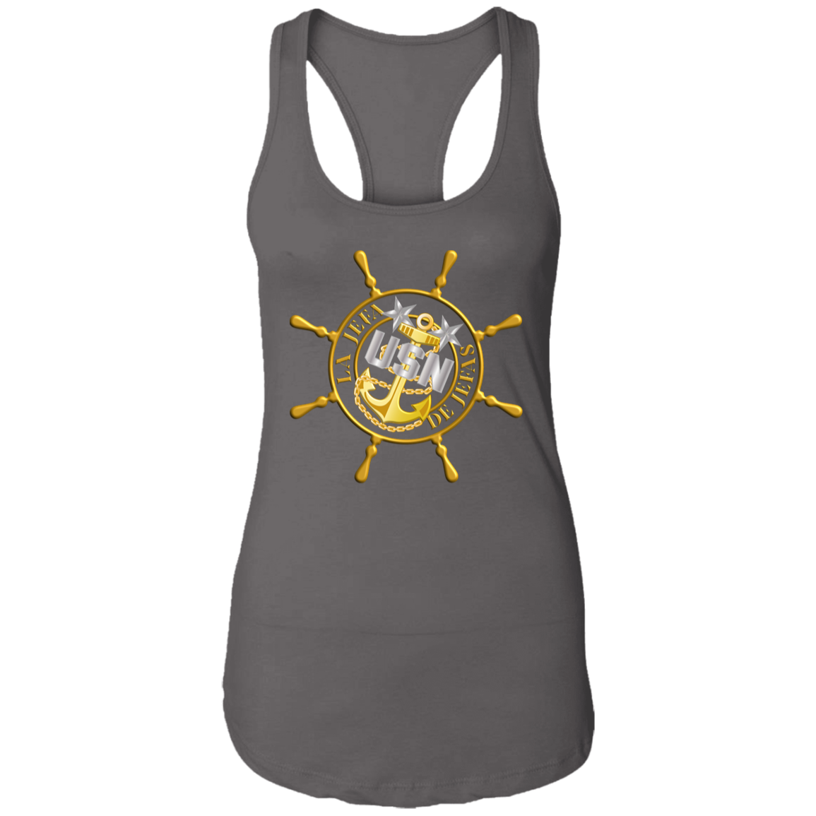 Ships Wheel Master Jefa Ladies Racerback Tank