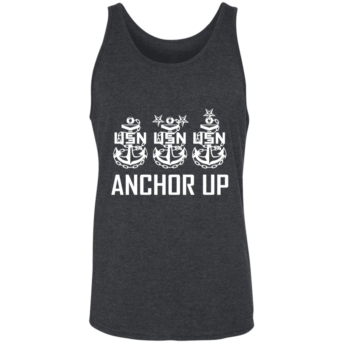 Anchor Up White Design Unisex Tank