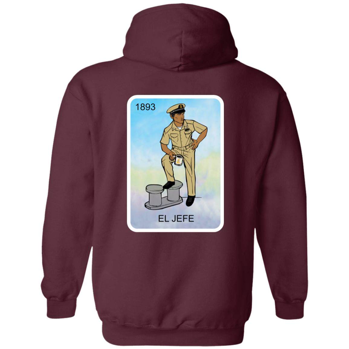 Nautical El Jefe Zip Up Hooded Sweatshirt