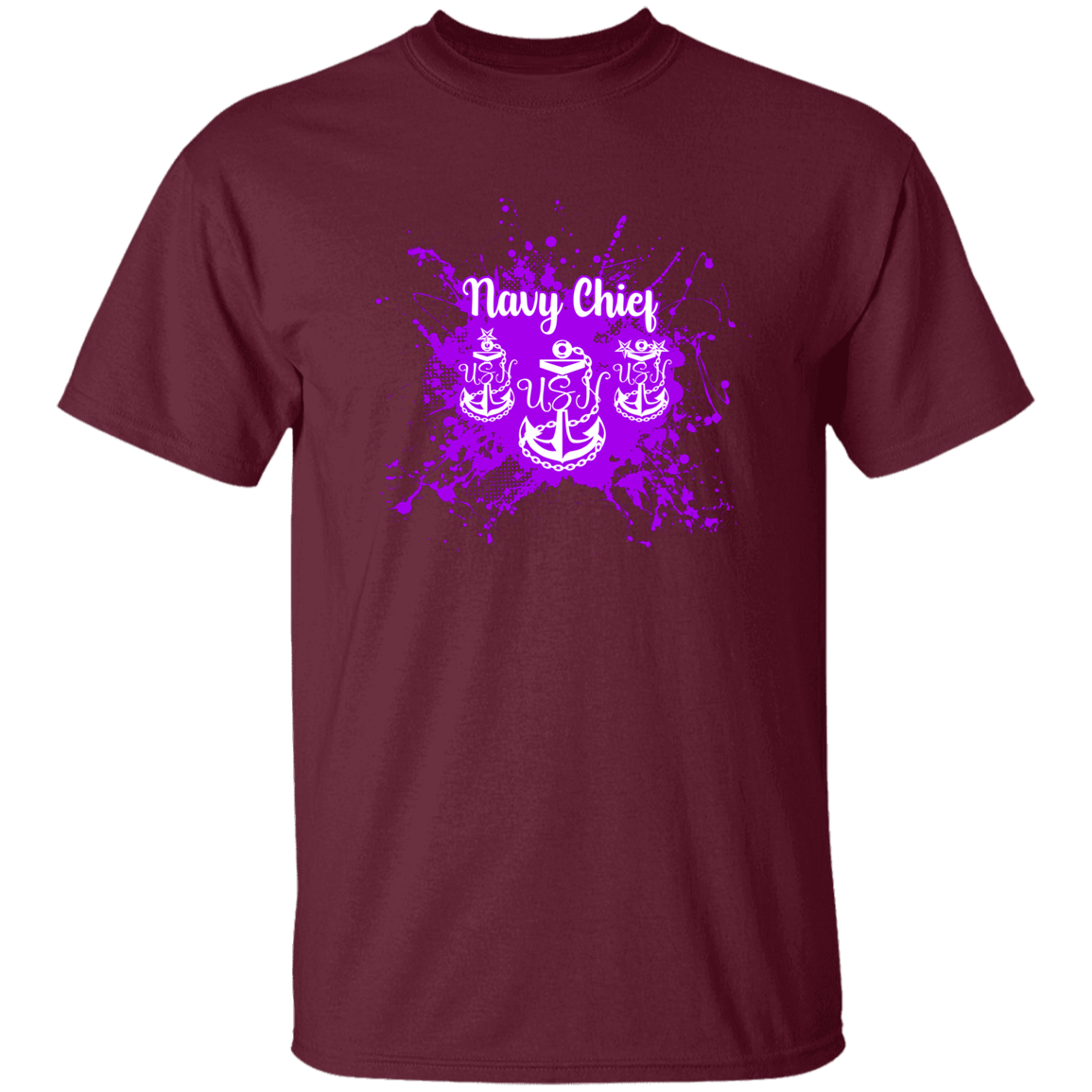Navy Chief Purple Paint 5.3 oz. T-Shirt