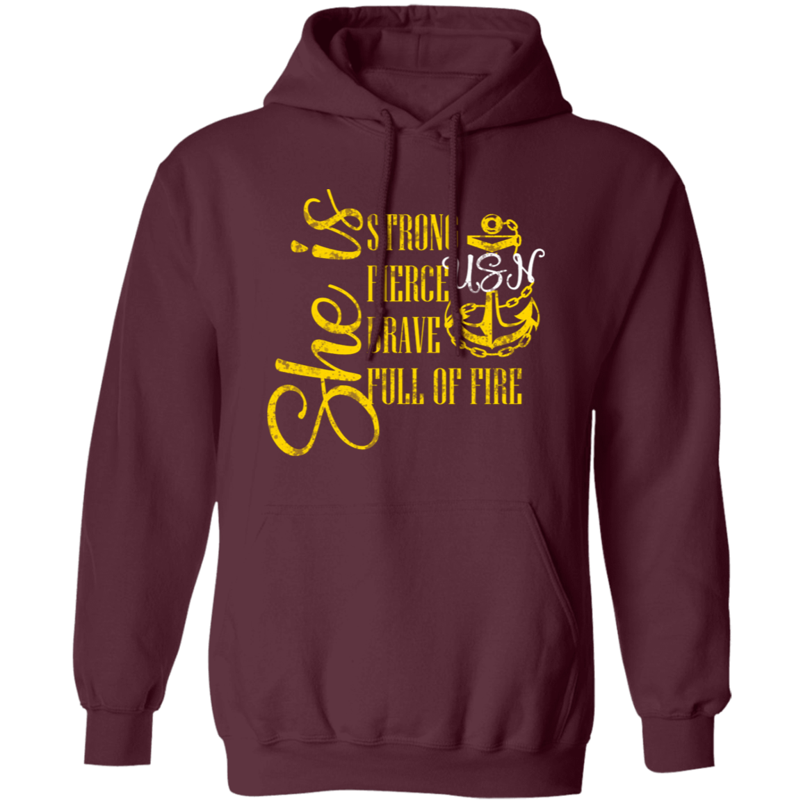 She Is Gold Pullover Hoodie