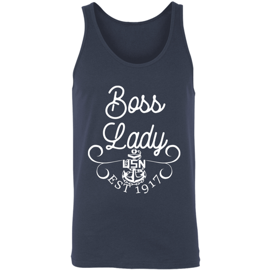 Boss Lady White Design Unisex Tank