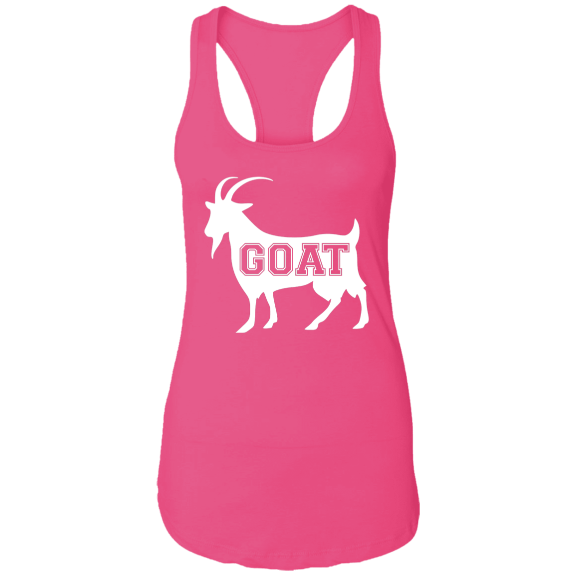 GOAT White Ladies Racerback Tank