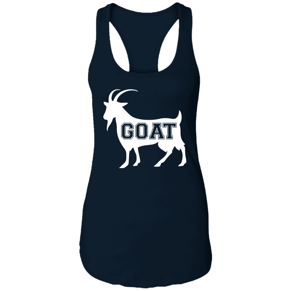 GOAT White Ladies Racerback Tank