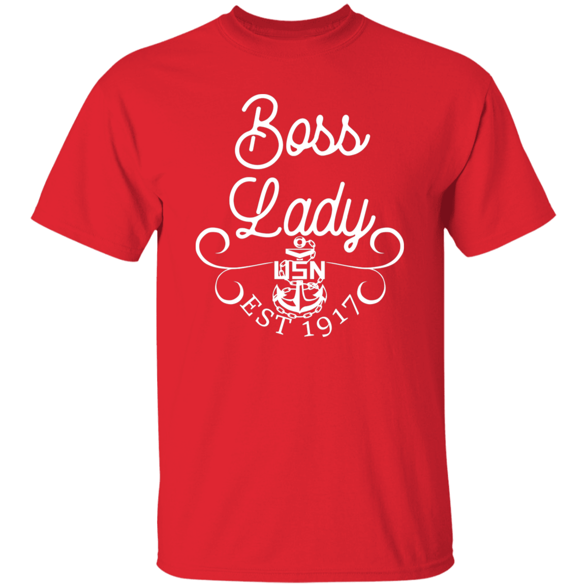 Boss Lady White Design 5.3 oz. T-Shirt