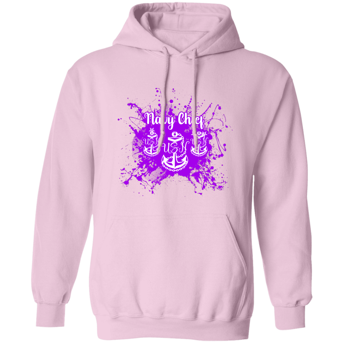 Navy Chief Purple Paint Pullover Hoodie