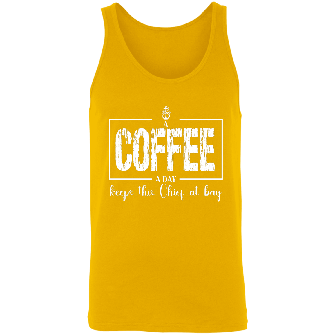 A Coffee a Day White Design Unisex Tank