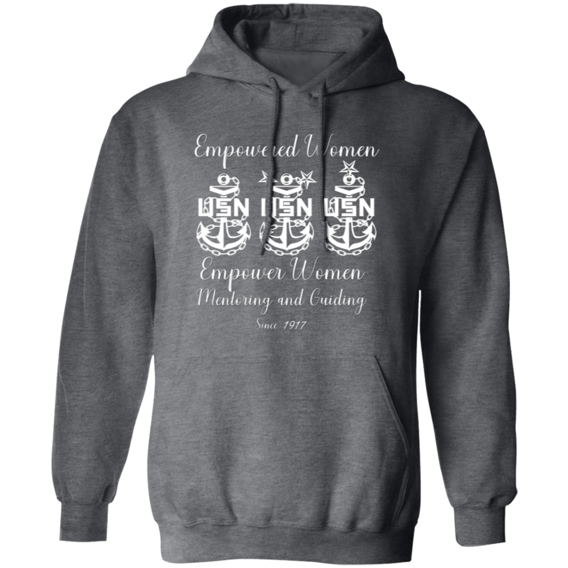 Empowered Women White Design Pullover Hoodie