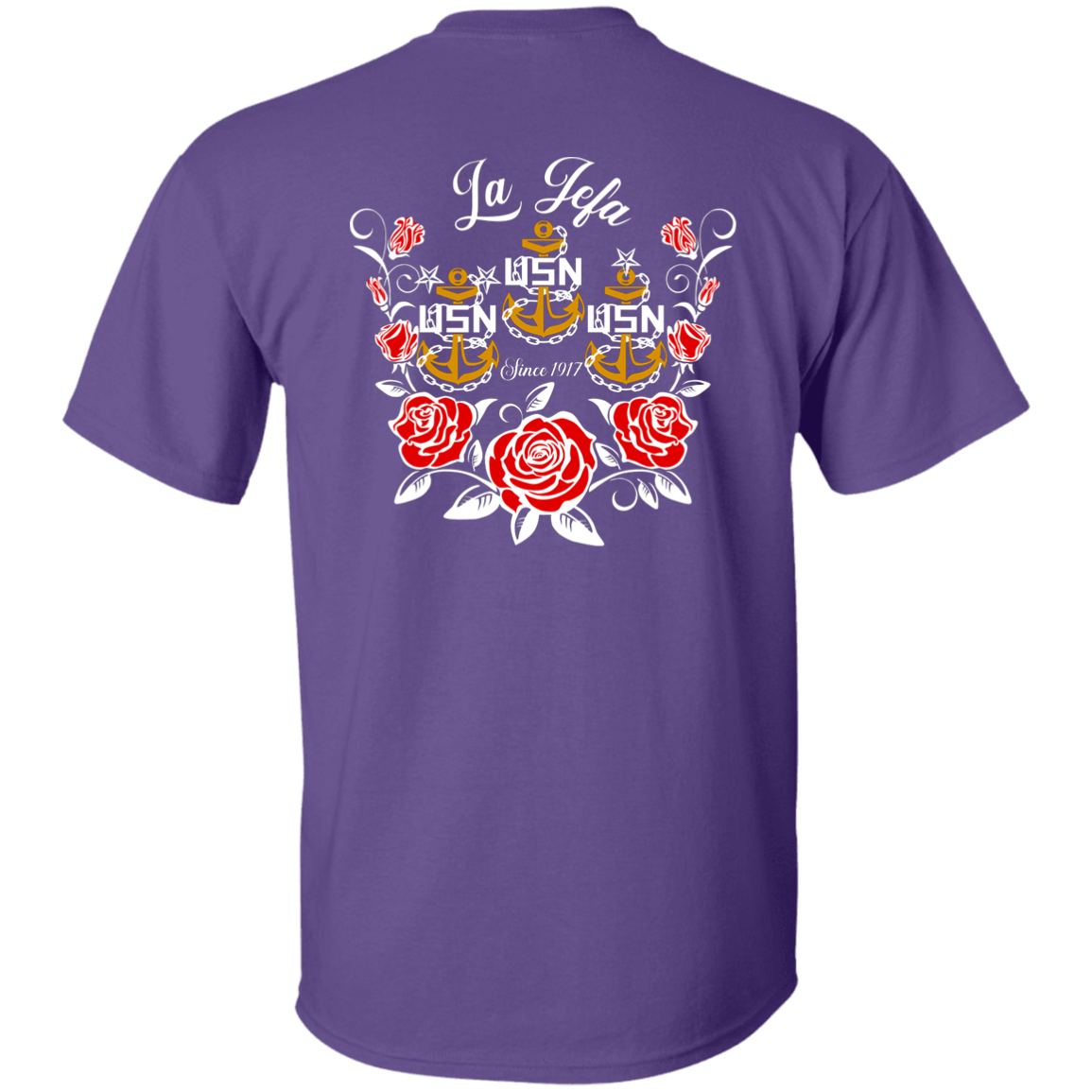 La Jefa Rose Front and Back 5.3 oz. T-Shirt