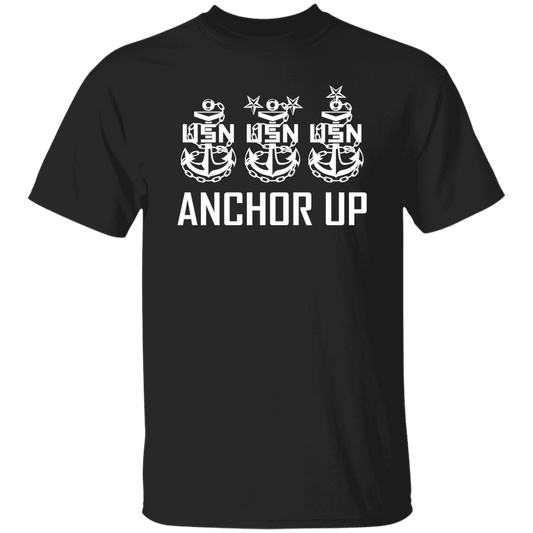 Anchor Up White Design 5.3 oz. T-Shirt