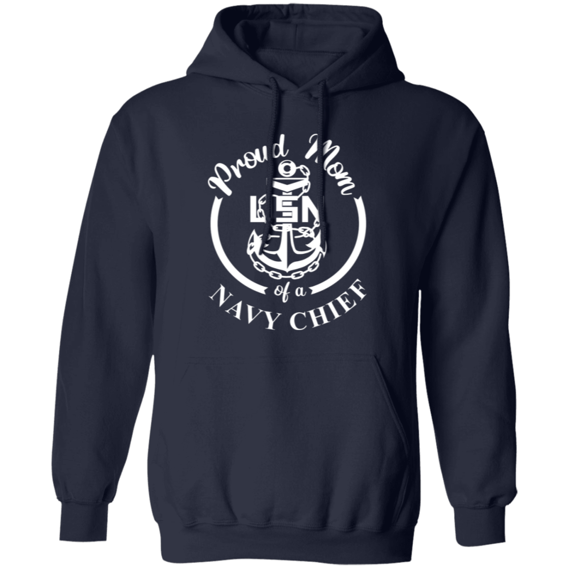 Proud Mom White Design Pullover Hoodie