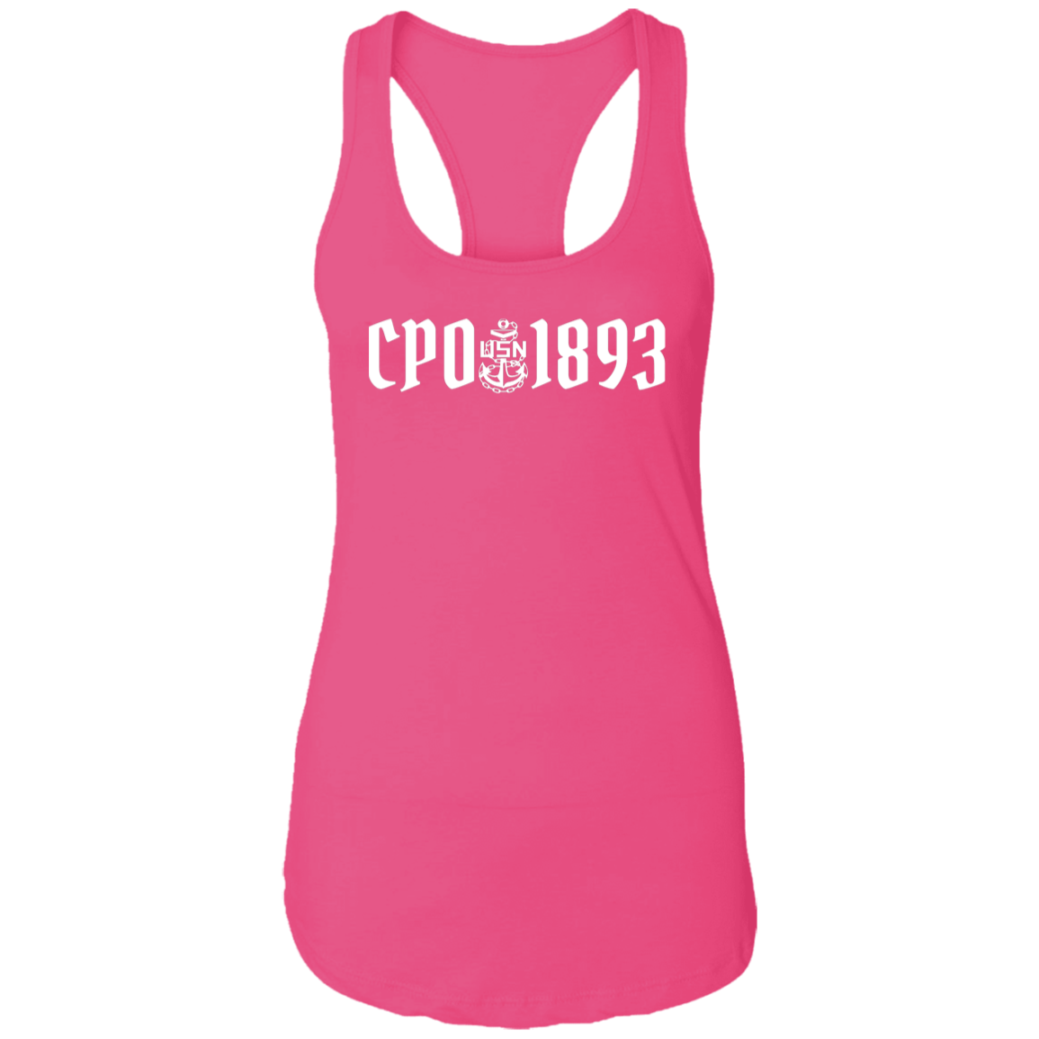 CPO 1893 White Ladies Racerback Tank