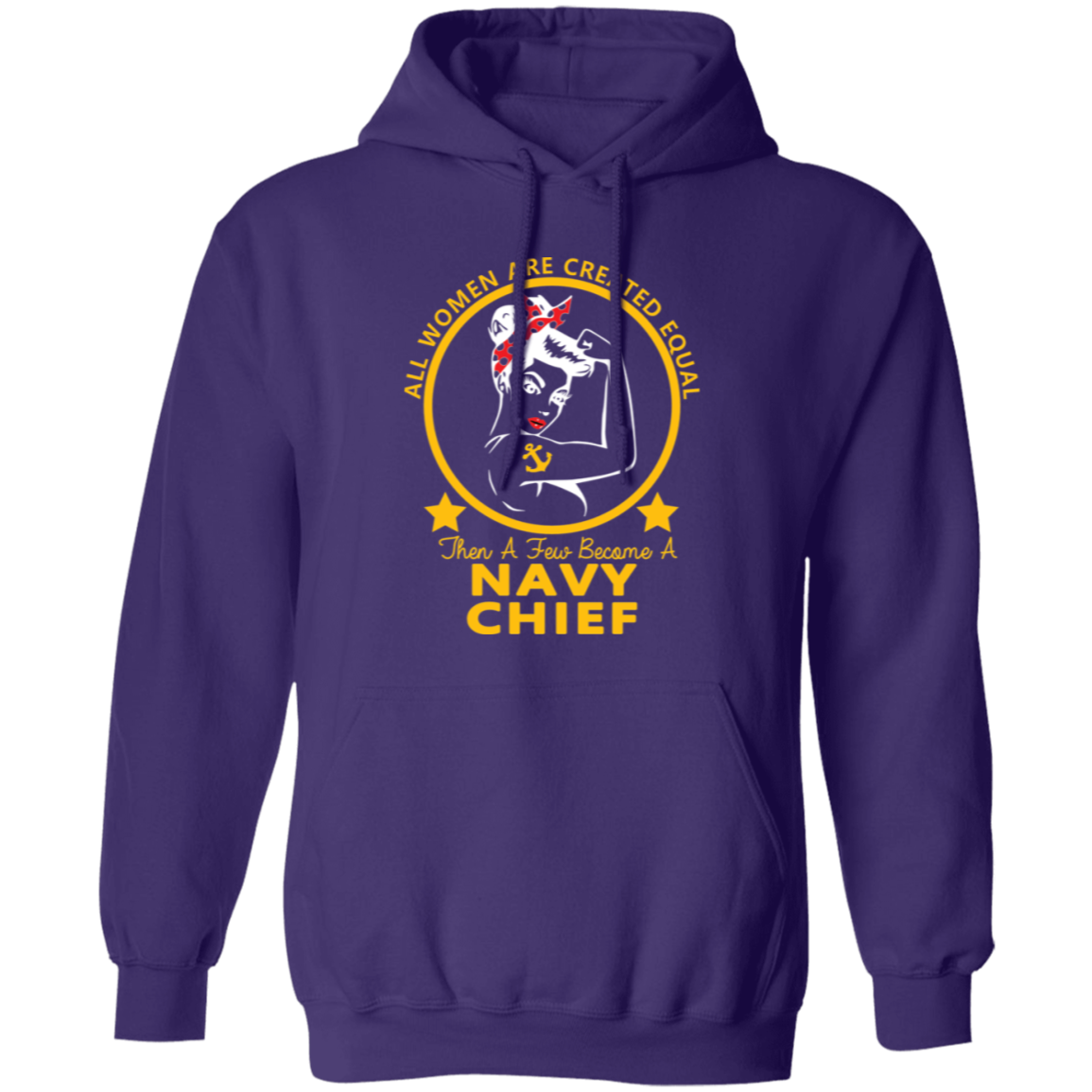 Navy Girl Chief Gold Pullover Hoodie