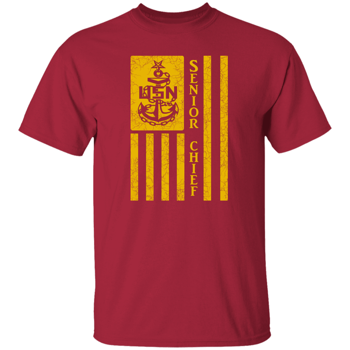 Senior Chief Flag Gold 5.3 oz. T-Shirt