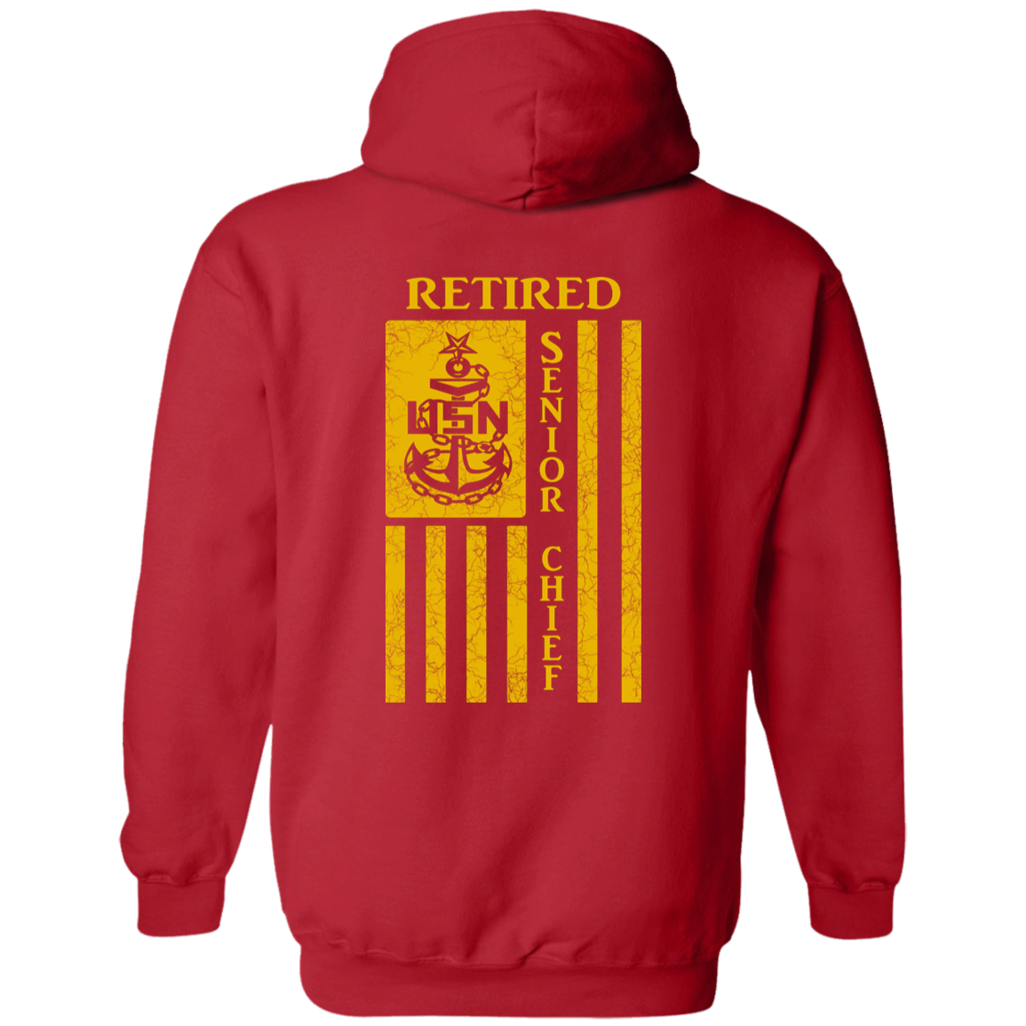 Retired Senior Chief Flag FB Pullover Hoodie