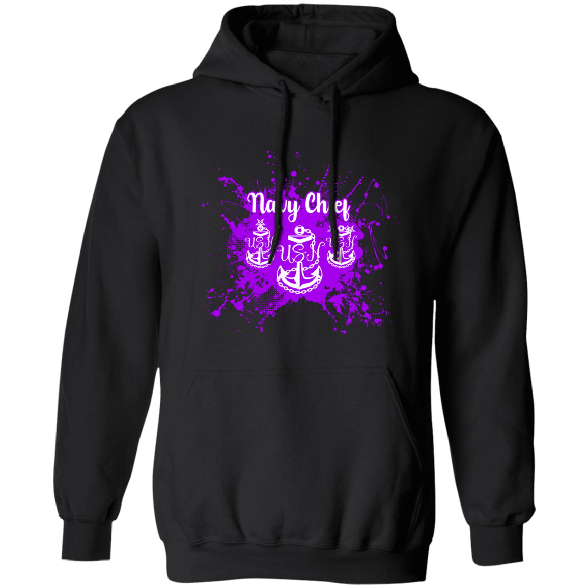 Navy Chief Purple Paint Pullover Hoodie