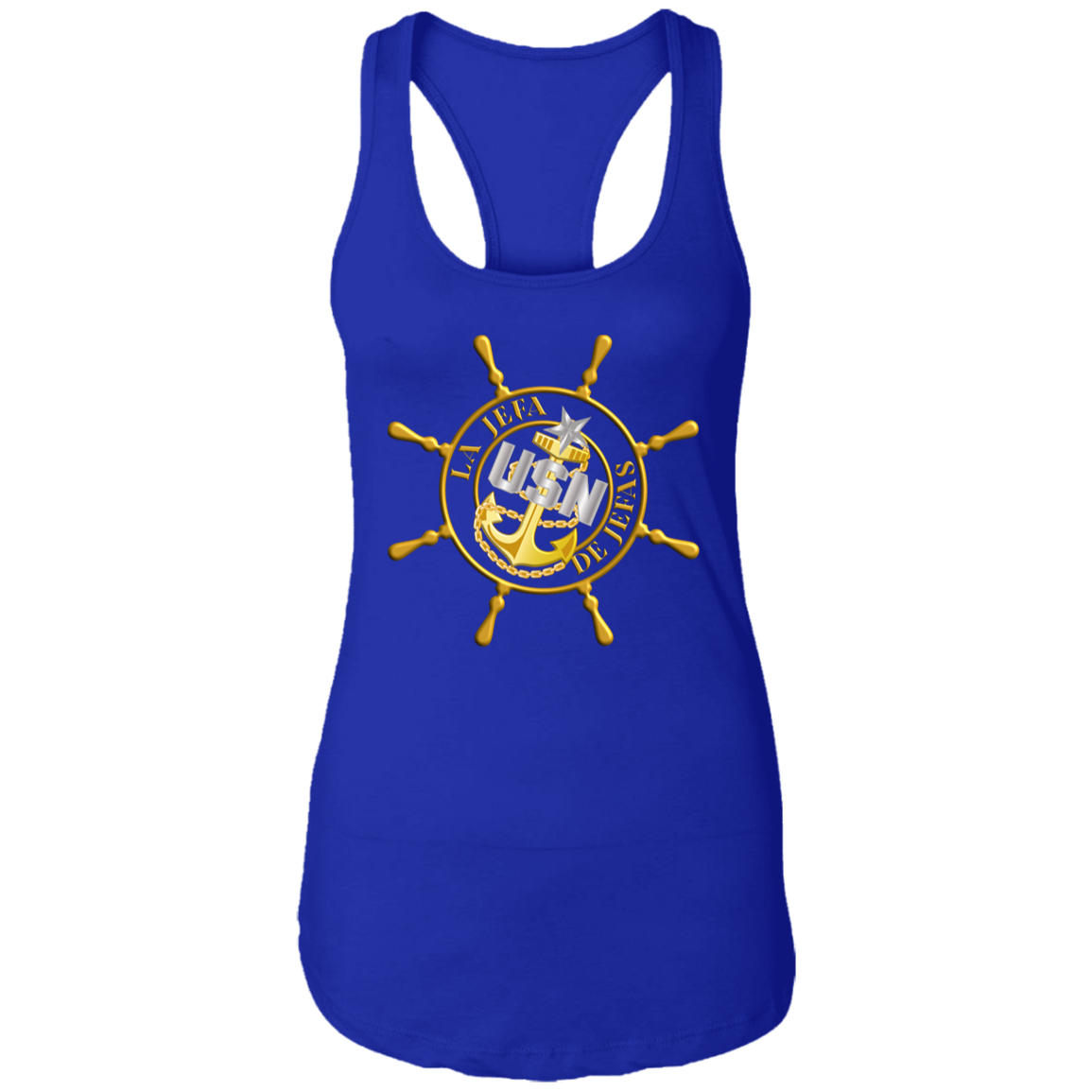Ships Wheel Senior Jefa Racerback Tank