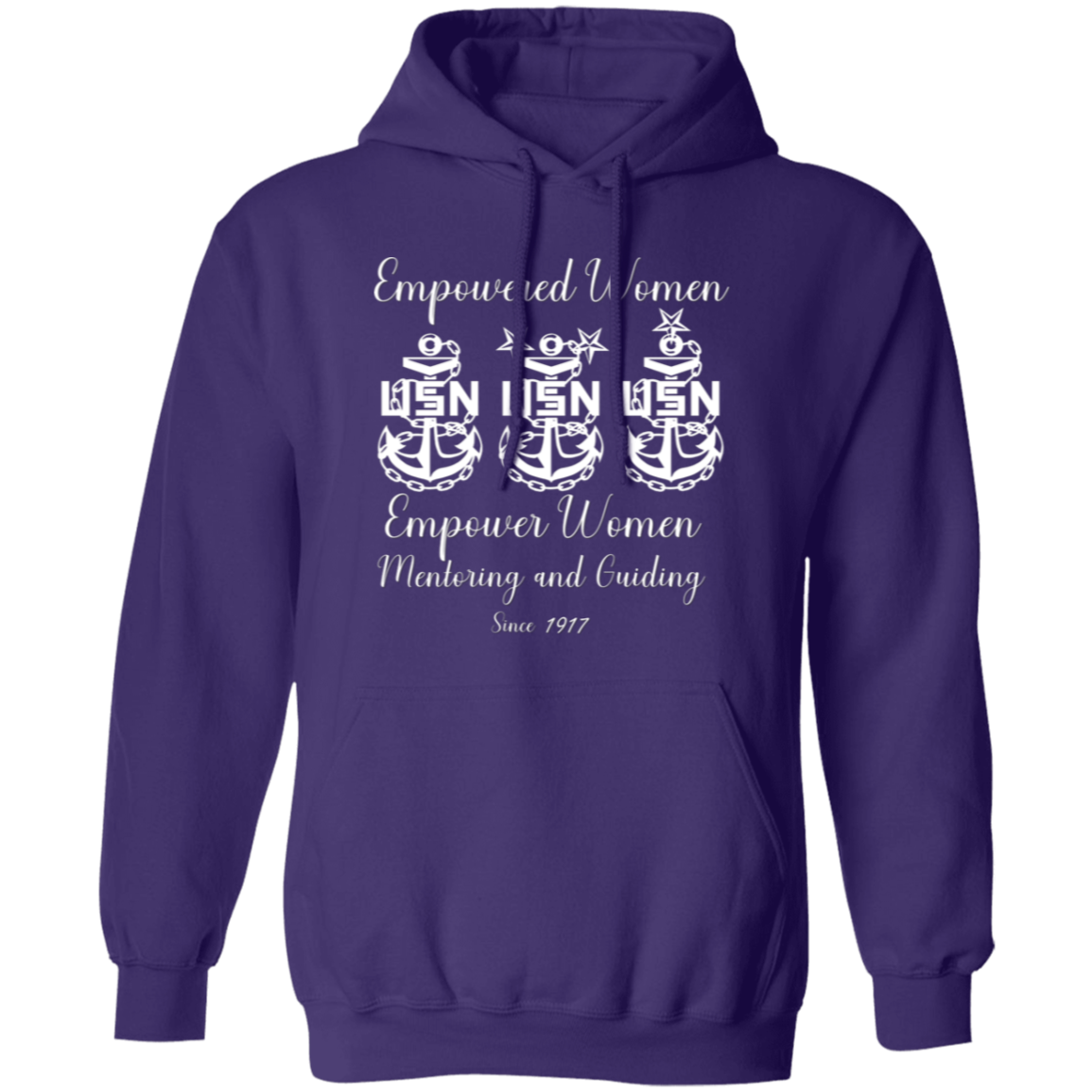 Empowered Women White Design Pullover Hoodie