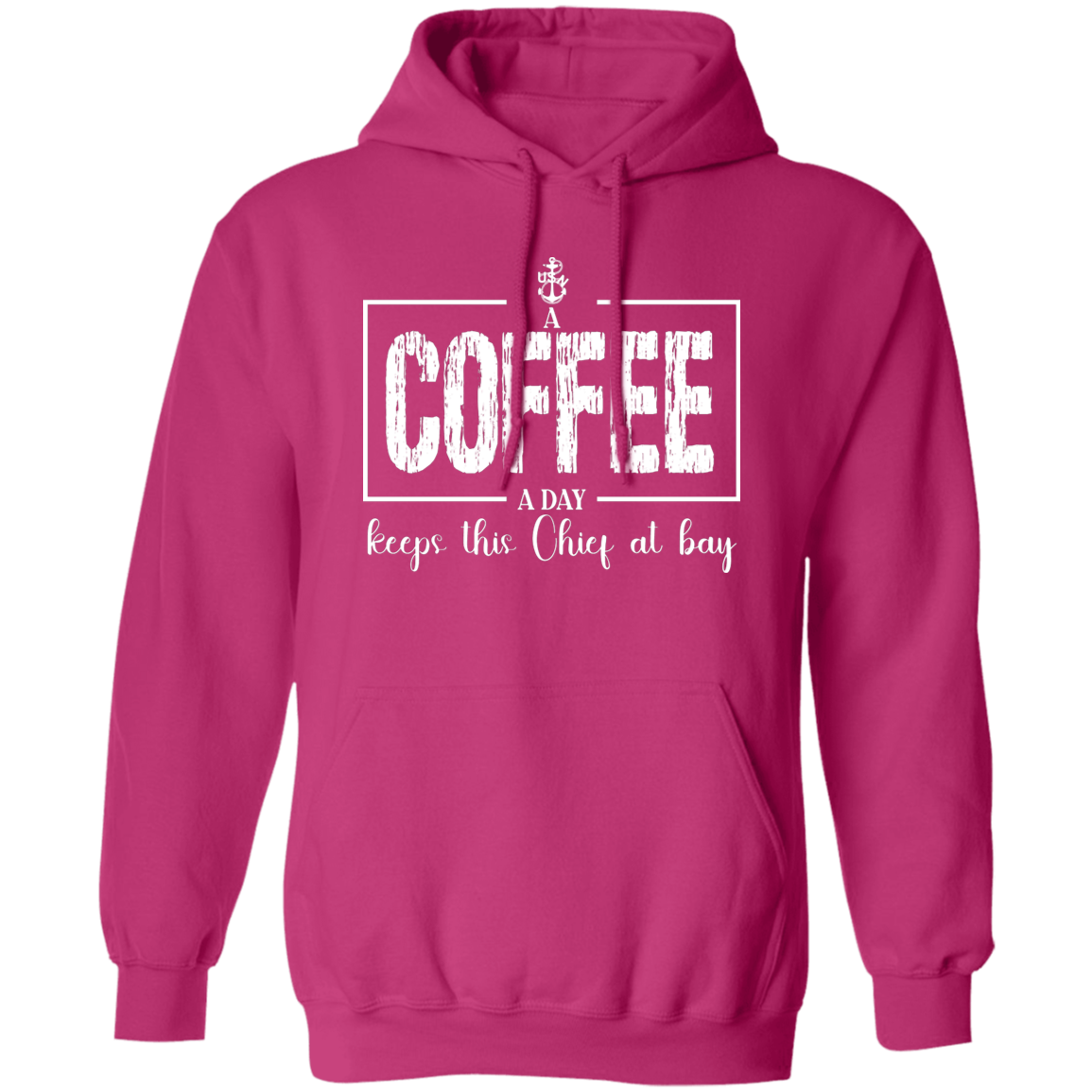 A Coffee a Day White Design Pullover Hoodie