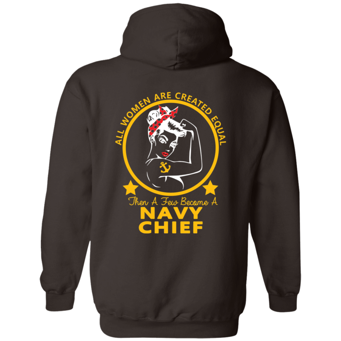 Navy Girl Front and Back Pullover Hoodie