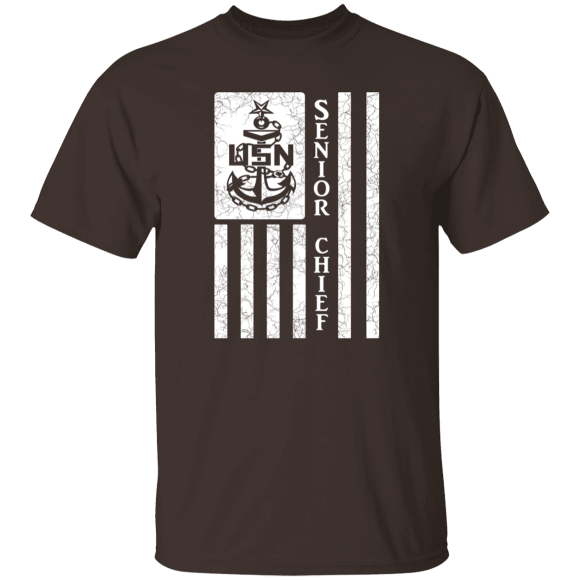 Senior Chief Flag White 5.3 oz. T-Shirt