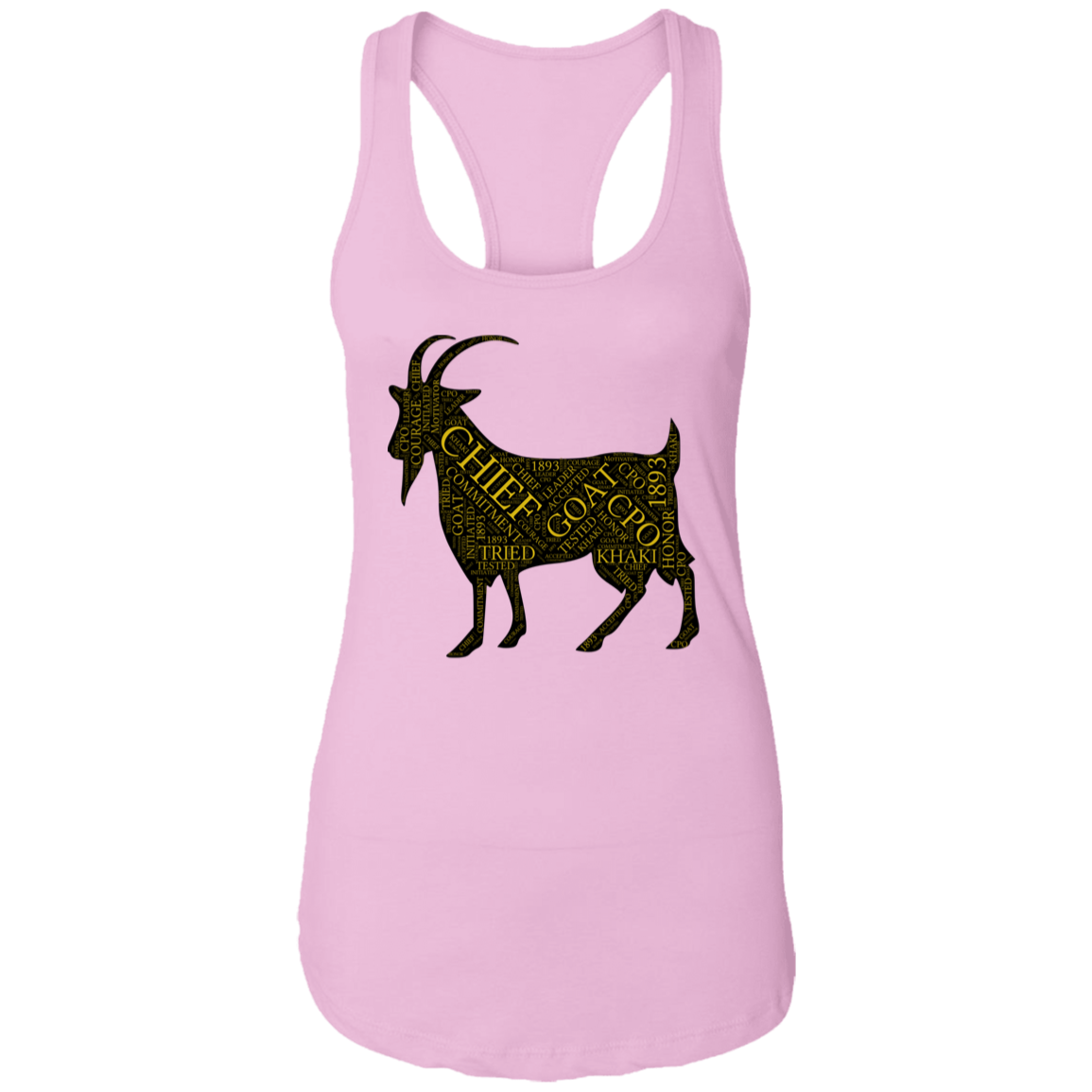Goat Word Ladies Racerback Tank