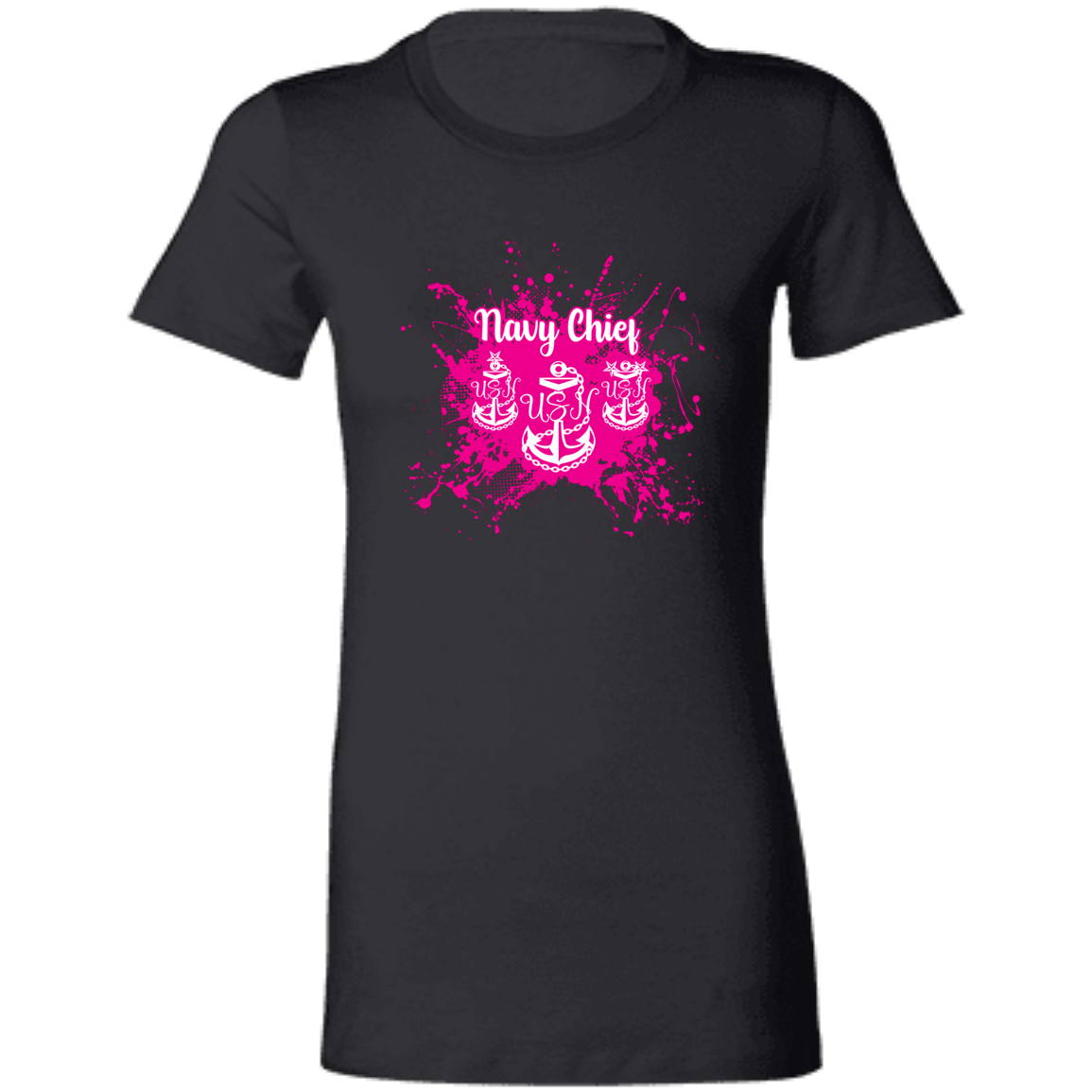 Navy Chief Pink Paint Ladies' Favorite T-Shirt