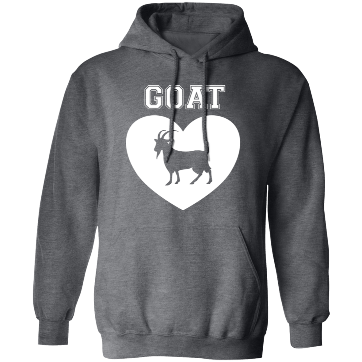 Goat Heart White Pullover Hoodie