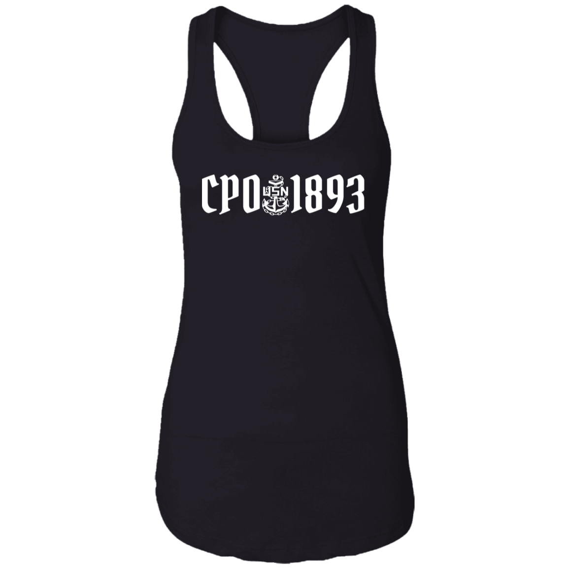 CPO 1893 White Ladies Racerback Tank
