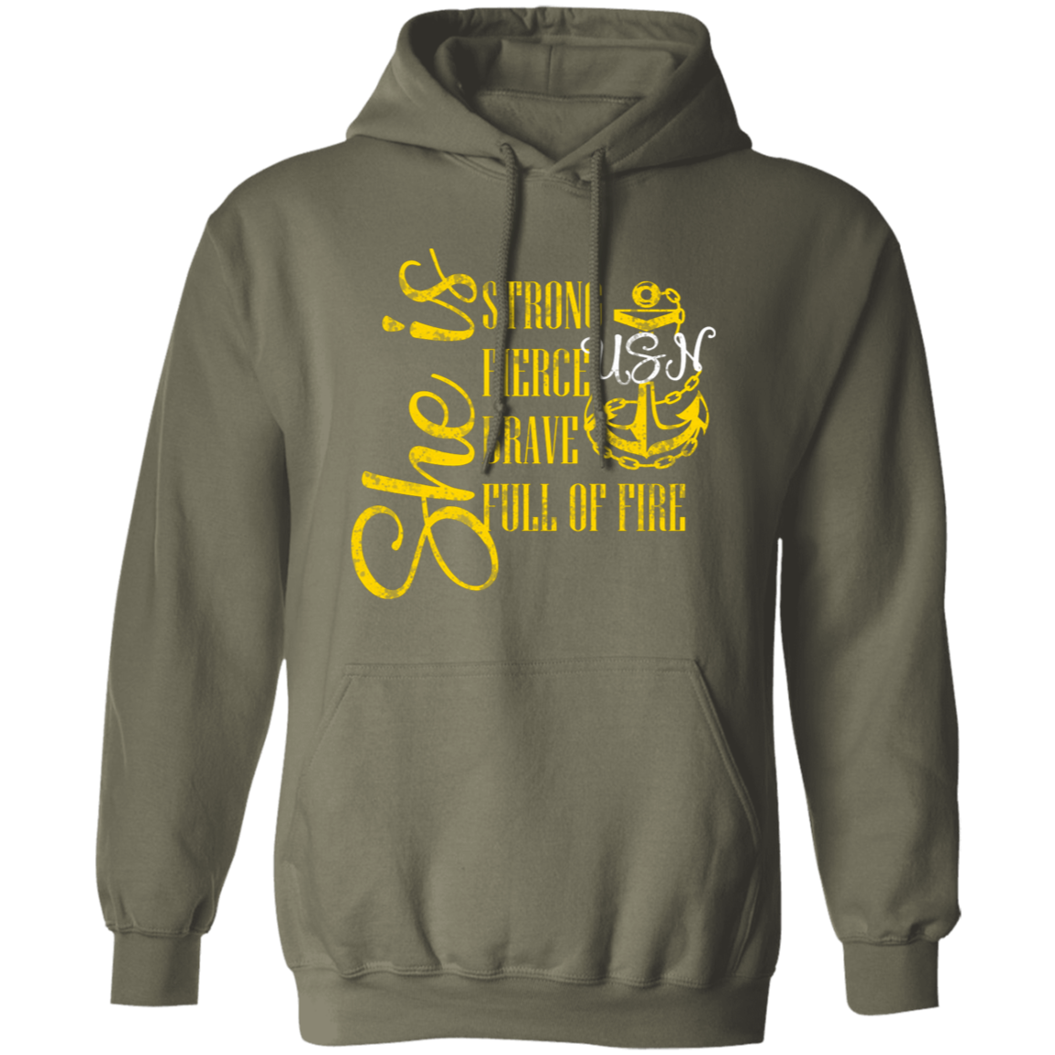 She Is Gold Pullover Hoodie