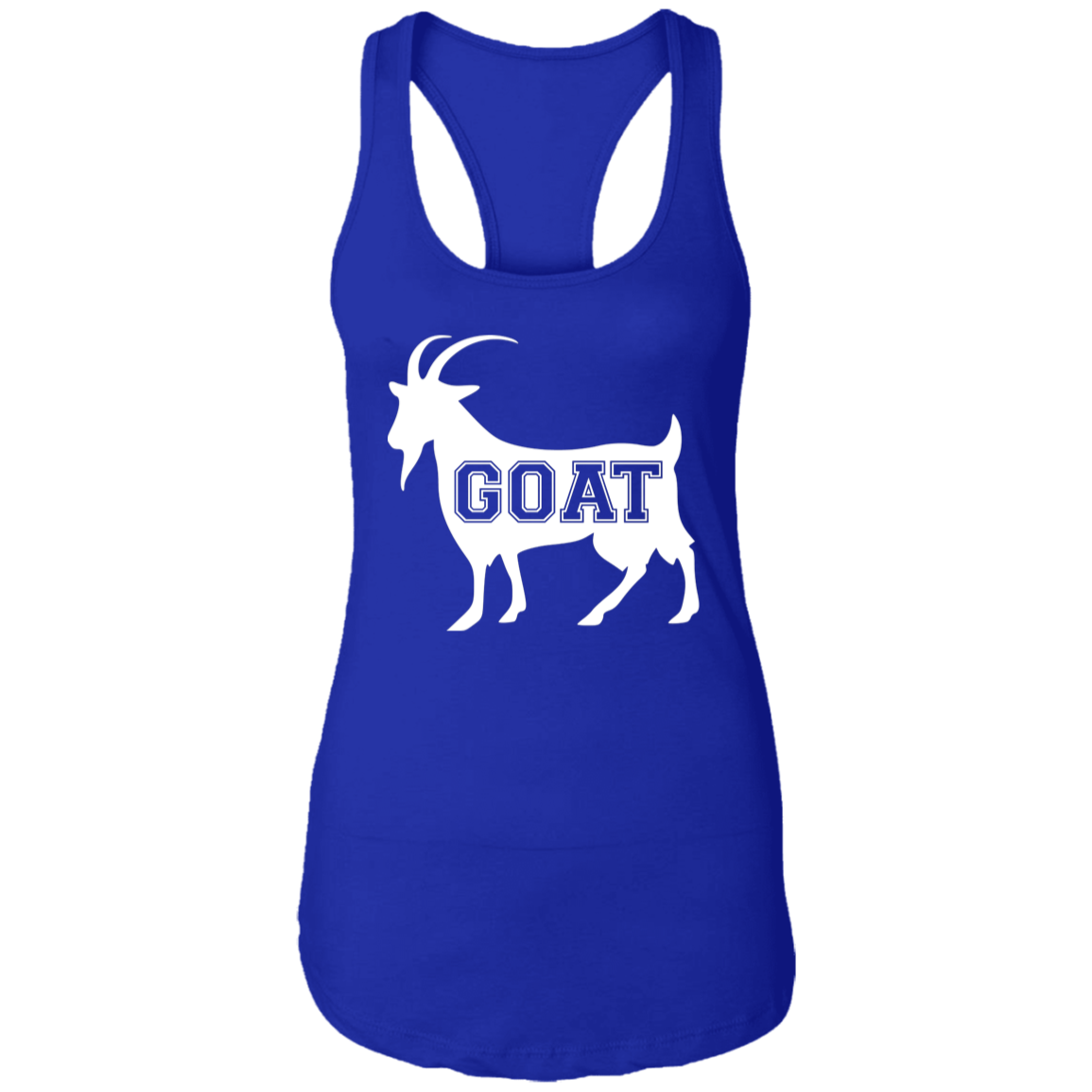 GOAT White Ladies Racerback Tank