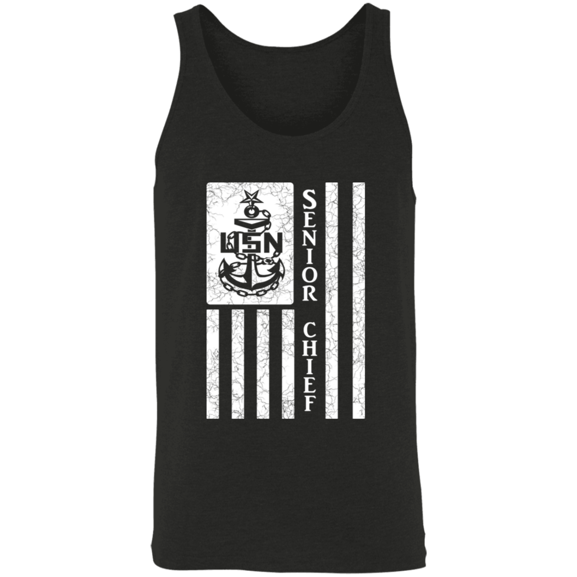 Senior Chief Flag White Unisex Tank