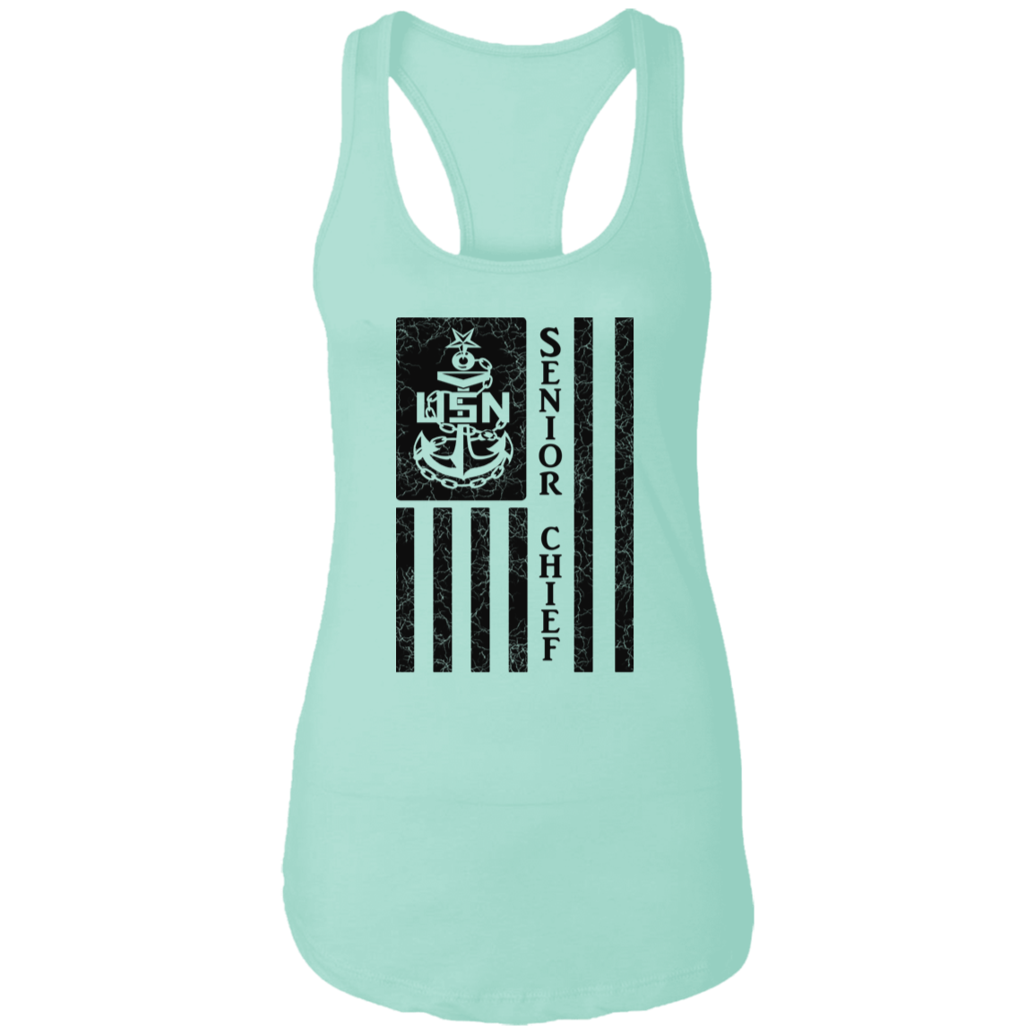 Senior Chief Flag Ladies Racerback Tank