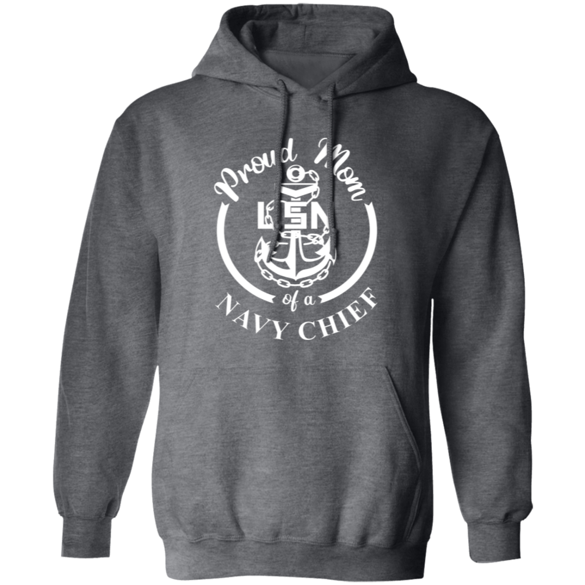Proud Mom White Design Pullover Hoodie