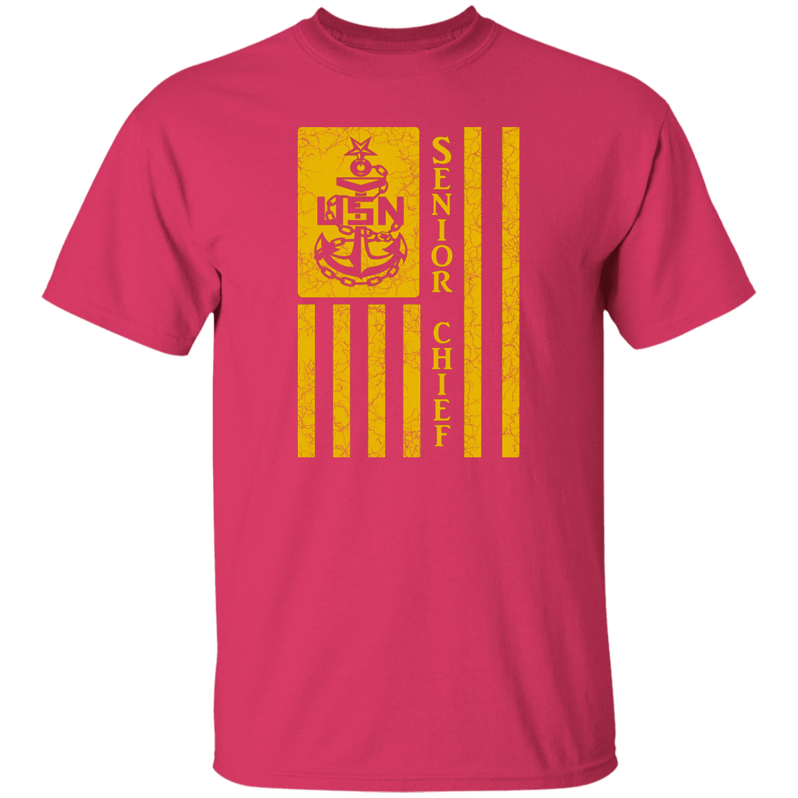 Senior Chief Flag Gold 5.3 oz. T-Shirt