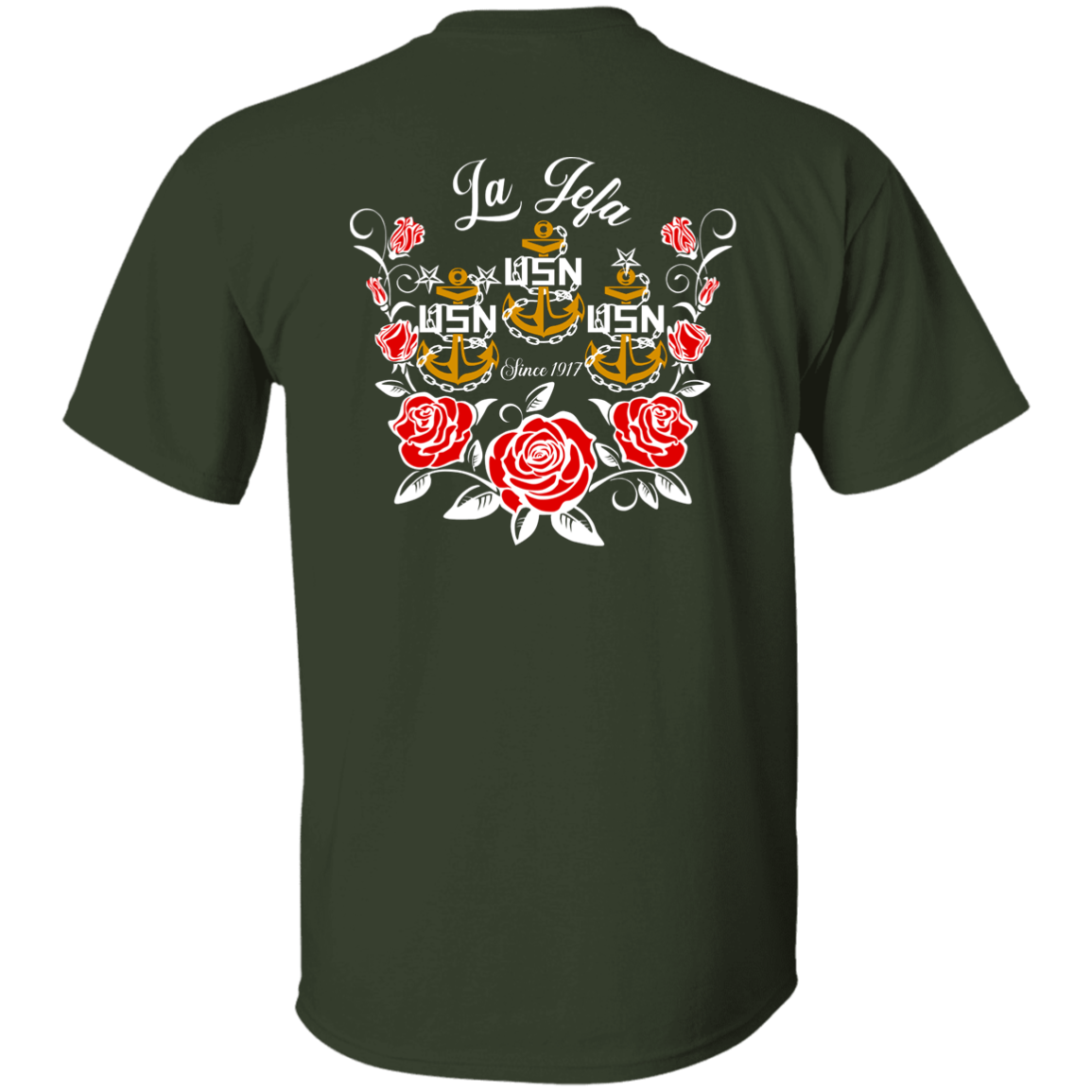 La Jefa Rose Front and Back 5.3 oz. T-Shirt