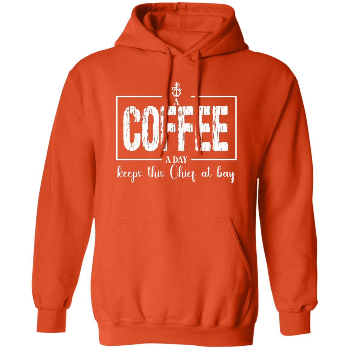 A Coffee a Day White Design Pullover Hoodie