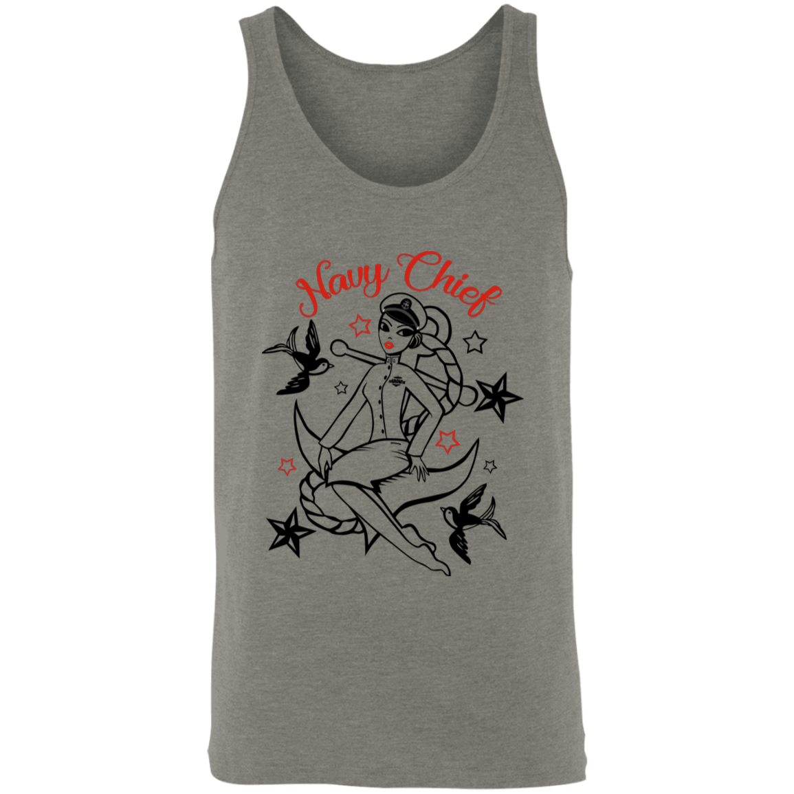 Navy Chief Pin Up Unisex Tank