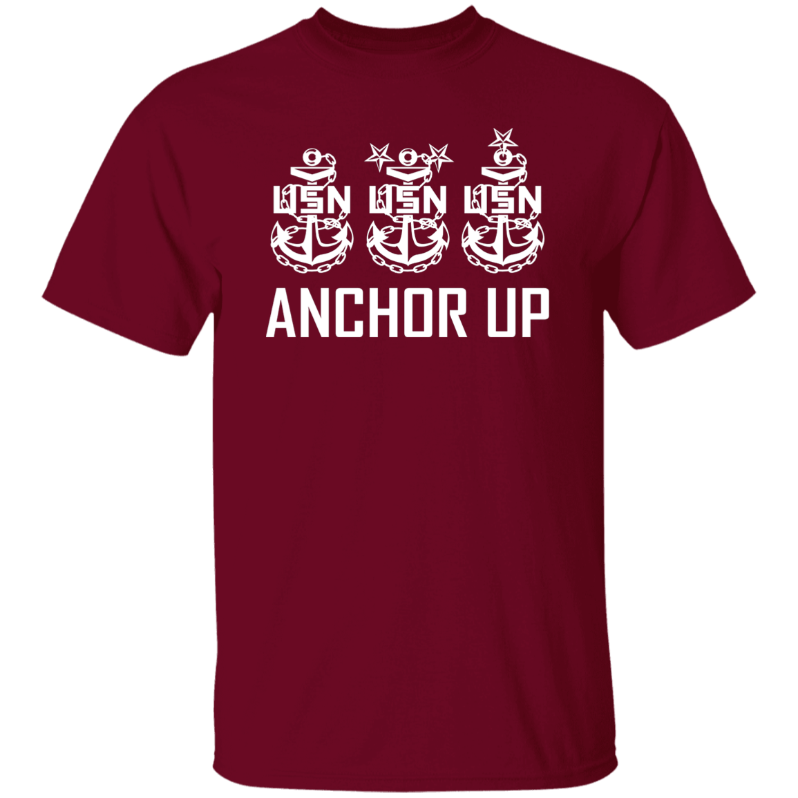 Anchor Up White Design 5.3 oz. T-Shirt