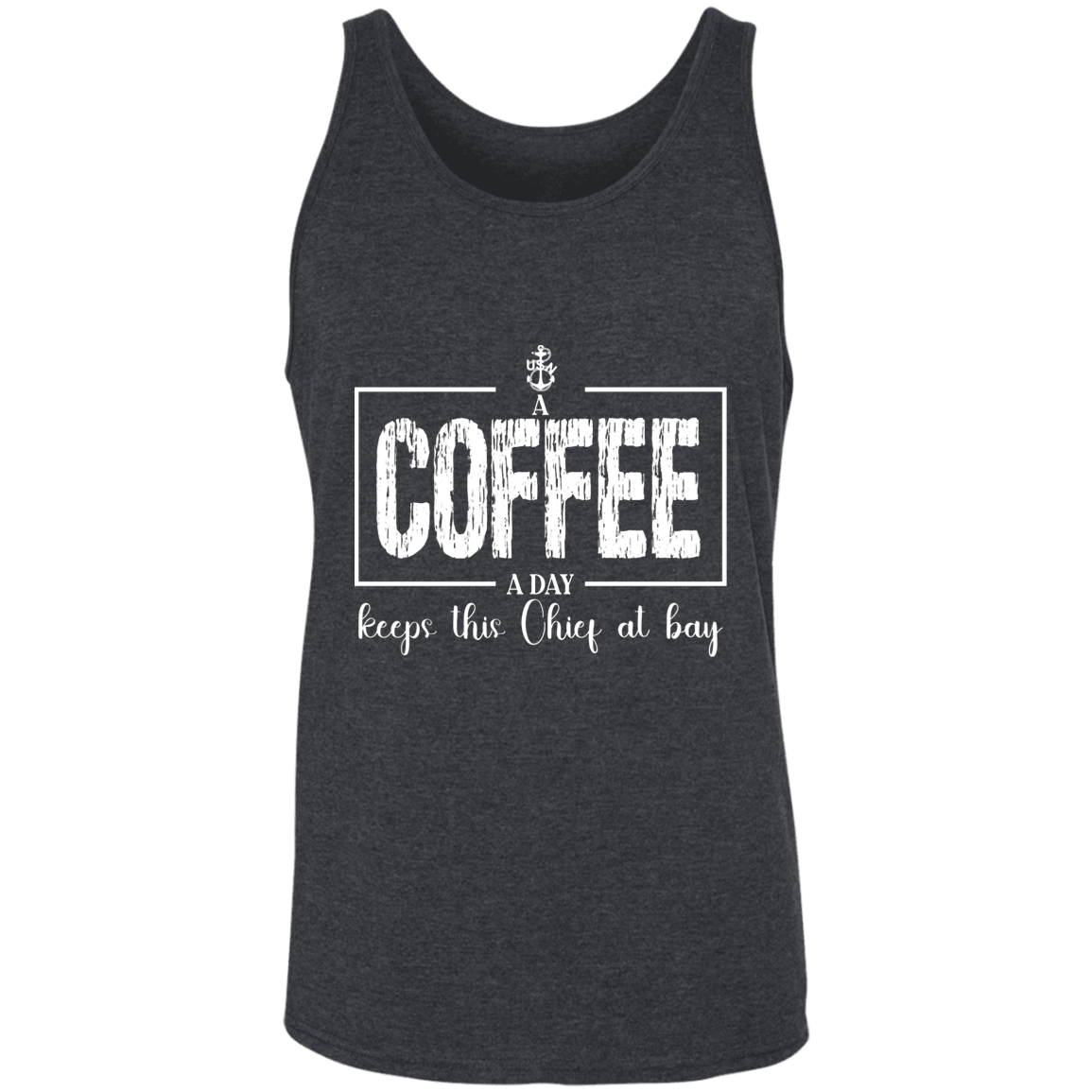 A Coffee a Day White Design Unisex Tank