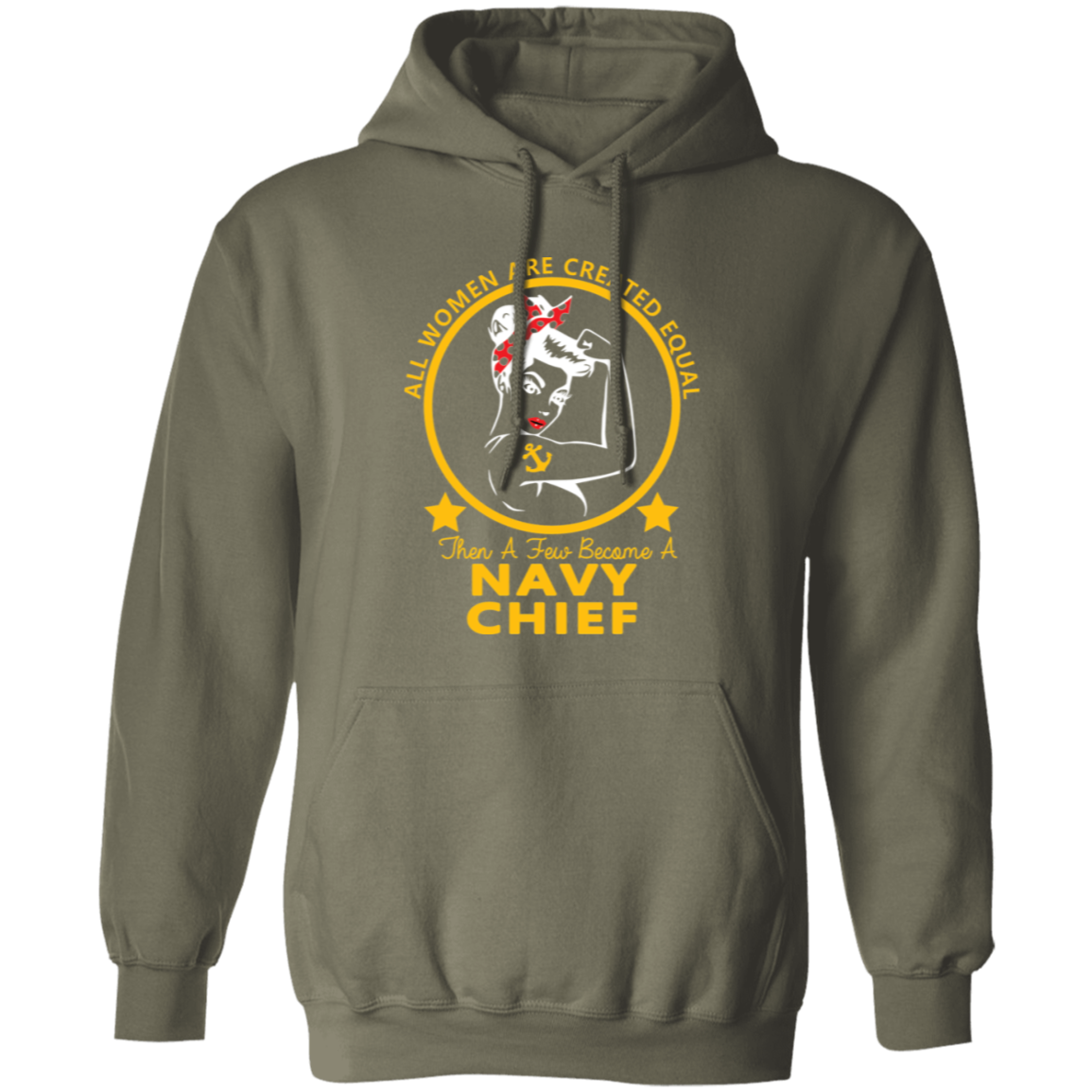 Navy Girl Chief Gold Pullover Hoodie