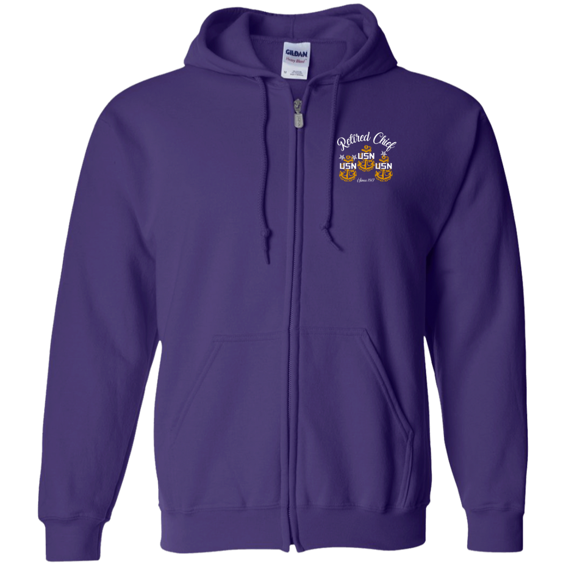 Retired Chief Rose Zip Up Hooded Sweatshirt