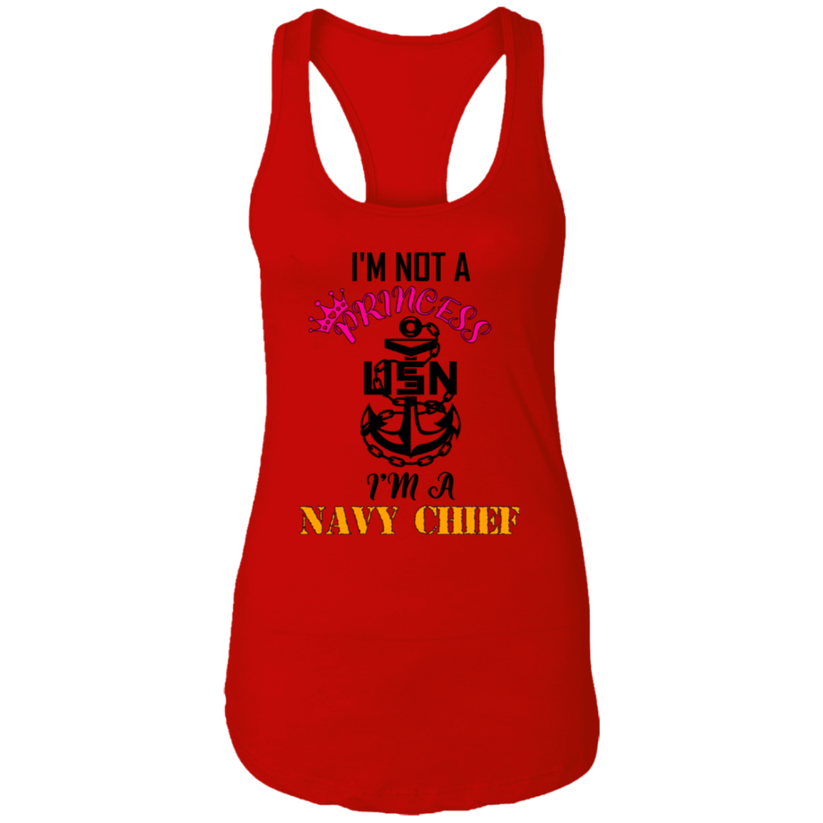 I'm not a Princess V2 Ladies Racerback Tank