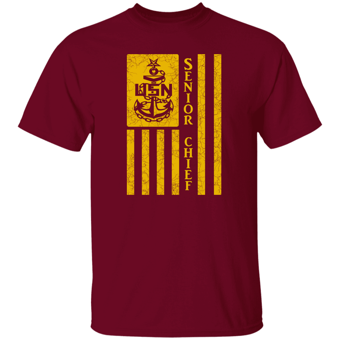 Senior Chief Flag Gold 5.3 oz. T-Shirt
