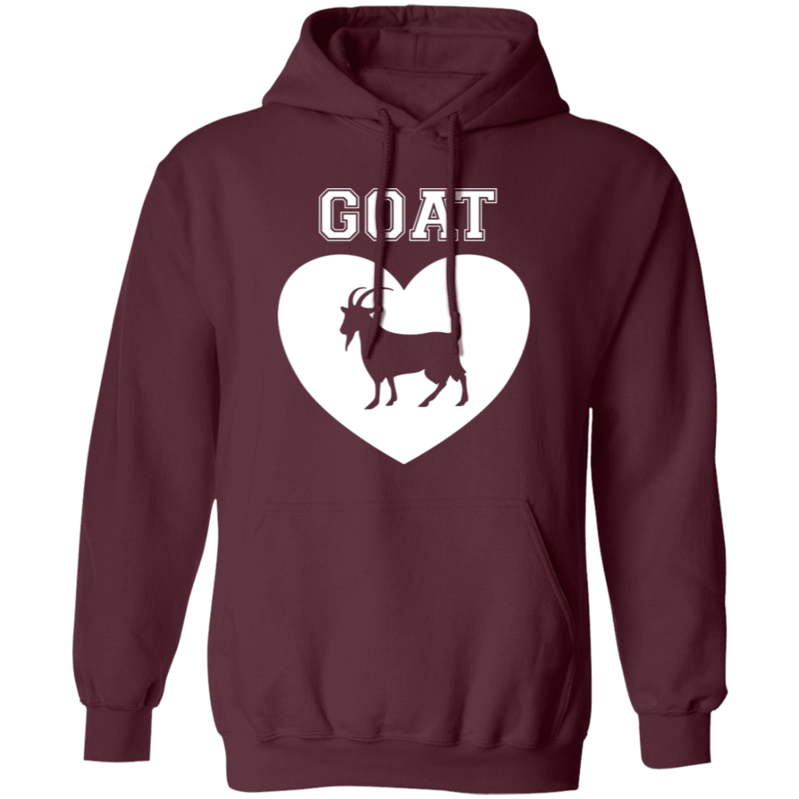 Goat Heart White Pullover Hoodie