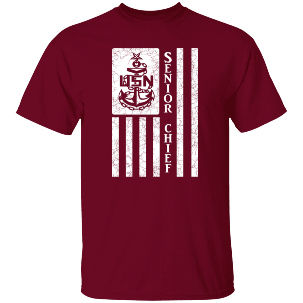 Senior Chief Flag White 5.3 oz. T-Shirt
