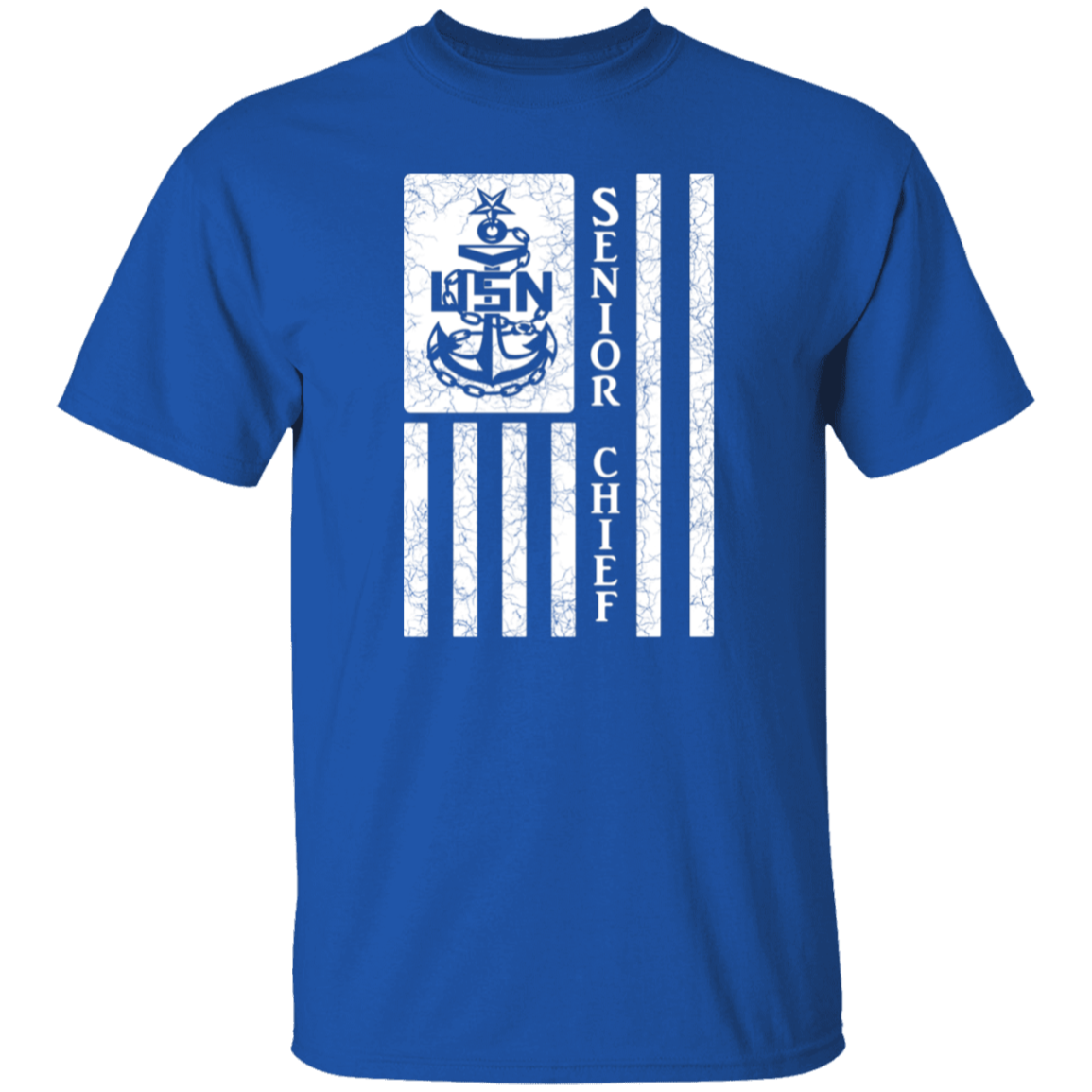 Senior Chief Flag White 5.3 oz. T-Shirt